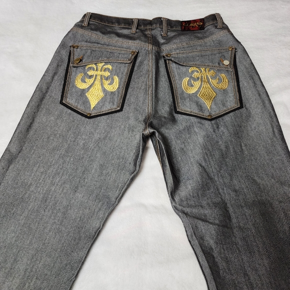 Men's Size 36 CJ Jeans Embroidered Pockets 100% Cotton Y2K Vintage - Picture 7 of 7